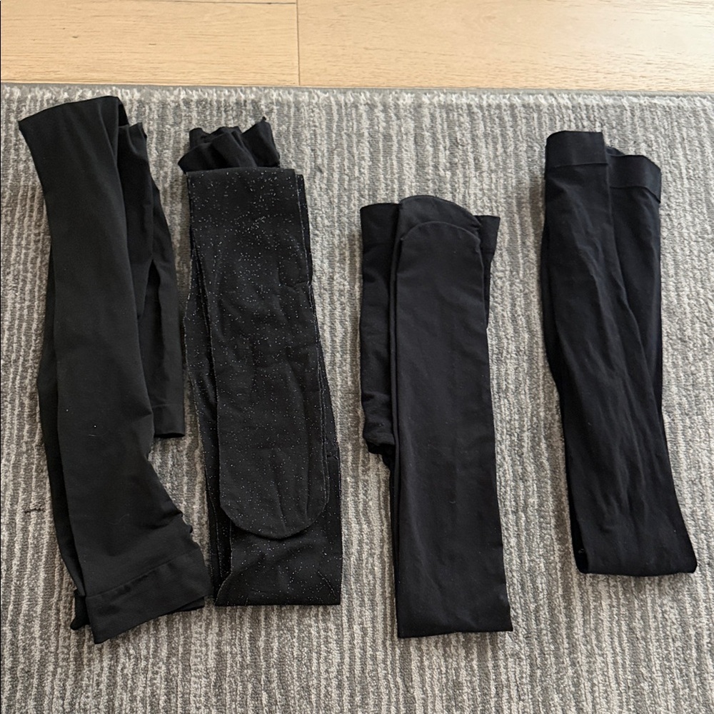 Target Black Sheer Tights & Sparkle Legwear Set